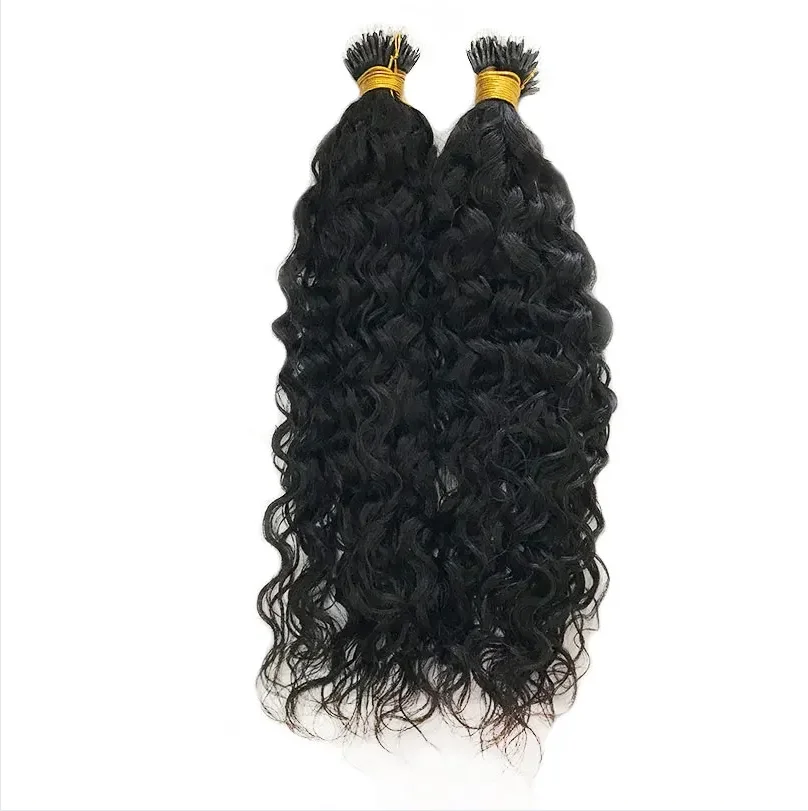 Extensioni per capelli umani veri con nano anelli, onda brasiliana, 100% Remy, extension con nano perline per donna, 300 ciocche - immagine 3