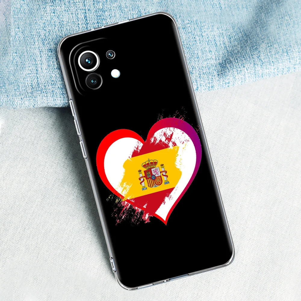 Clear Spain Flag Phone Case Cover