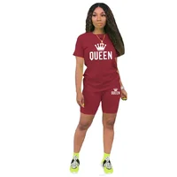 Summer Womens Tracksuit Queen Printing  T-Shirt+Shorts 2 Piece Sets Fashion Casual Sportswear Clothing Luxury Jogging Short Suit - Image 6