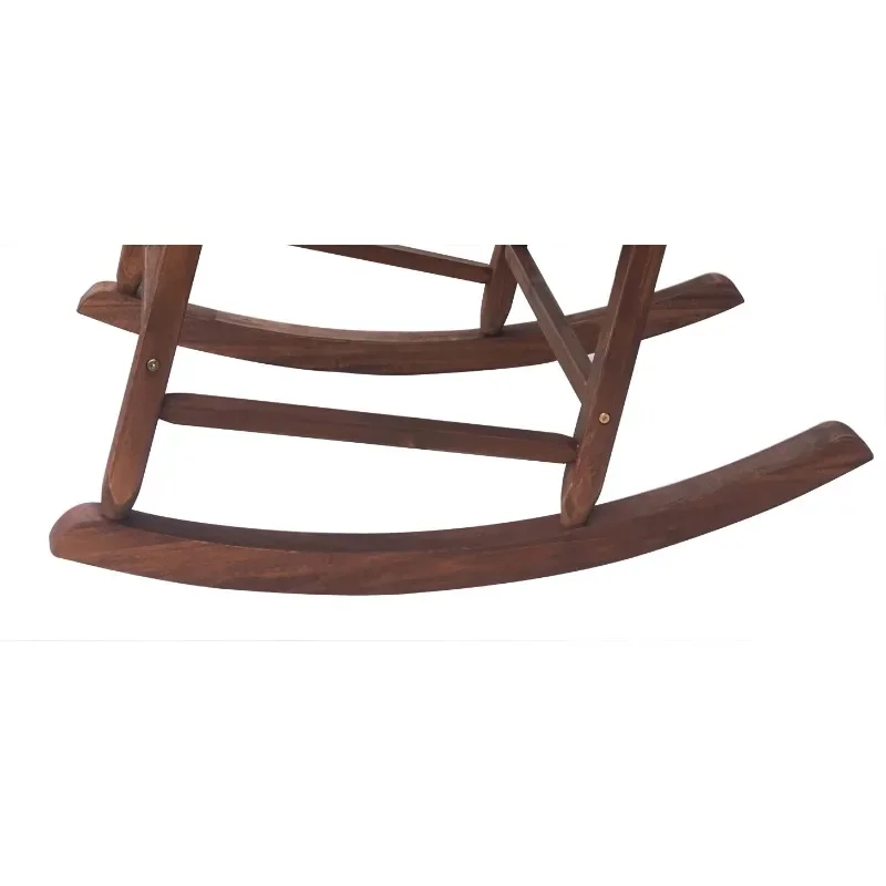 Outdoor Wood Porch Rocking Chair, White Color, Weather Resistant Finish