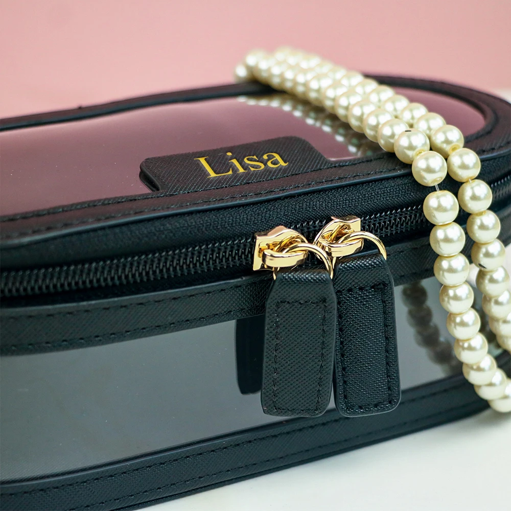 Customized multi-color PU leather PVC makeup and washroom bag with large storage capacity and waterproof makeup bag 4