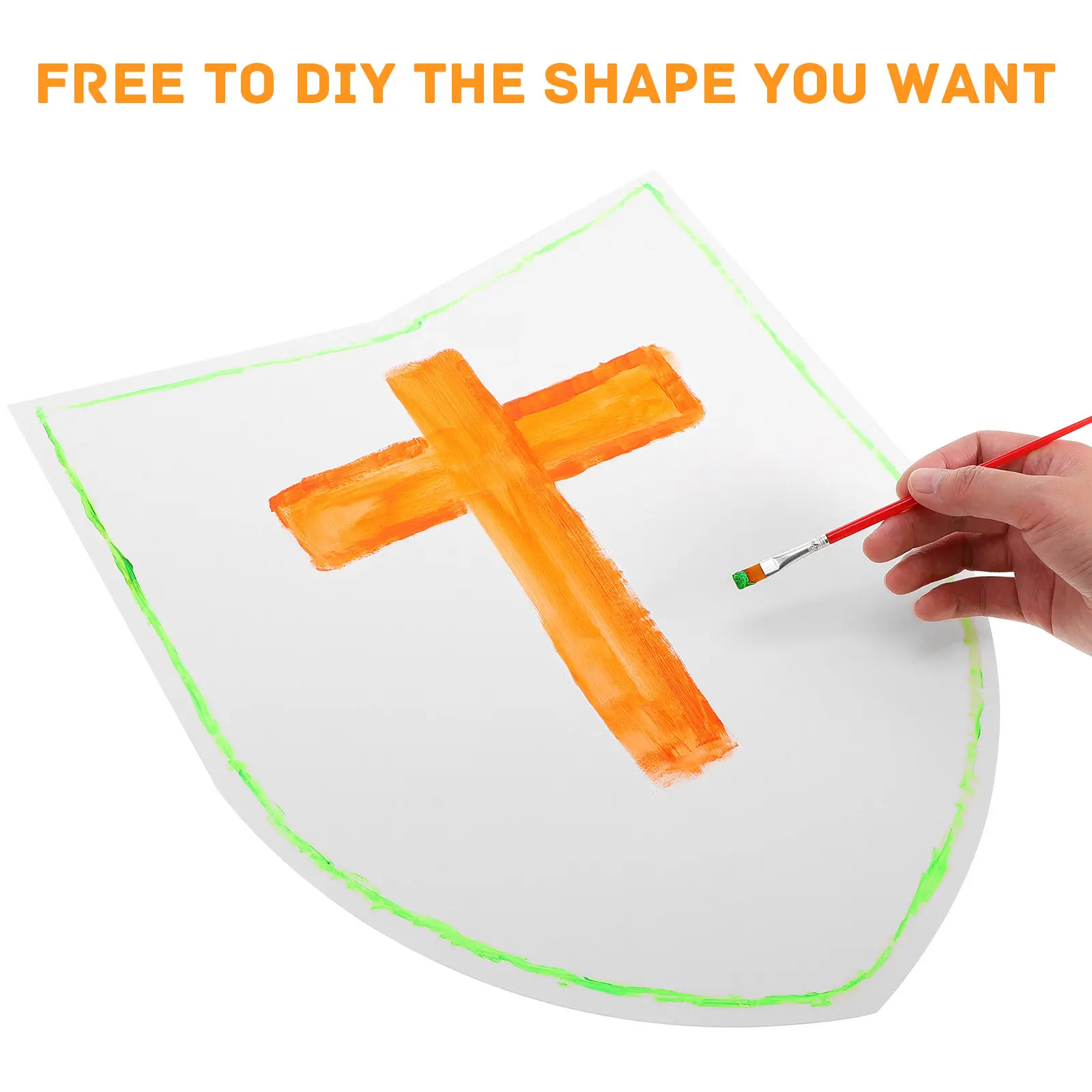10pcs 빈 종이 방패 DIY 미완성 방패 장난감, 33*42cm 1:1 방패 역할 놀이 소품, 어린이 코스프레 액세서리 파티 게임 방패
