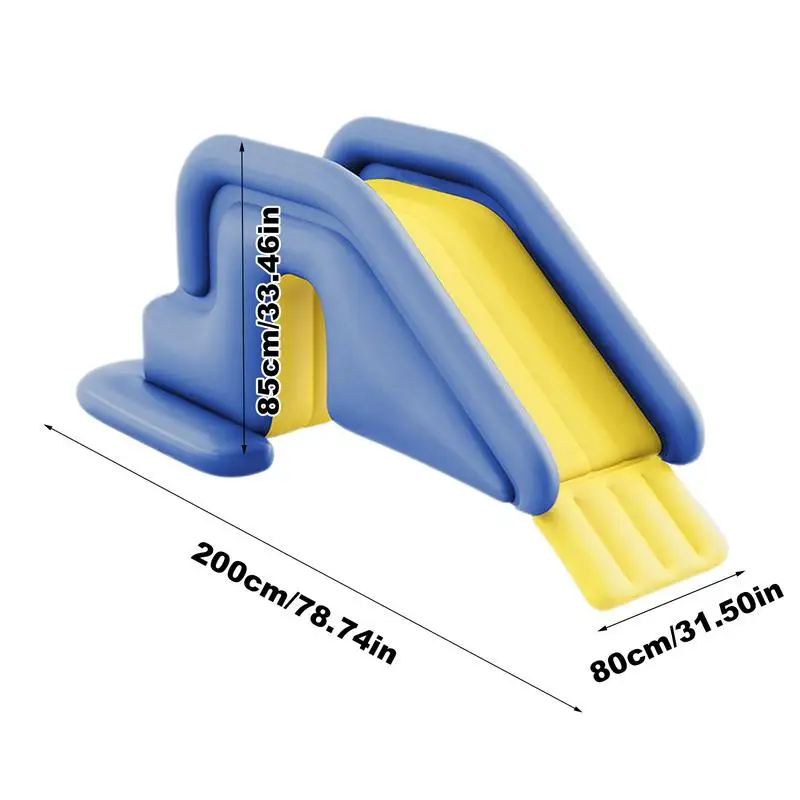 Kids Inflatable Slide Children Pool Inflatable Slide Widened With Foot Pump For Home Backyard Family Party