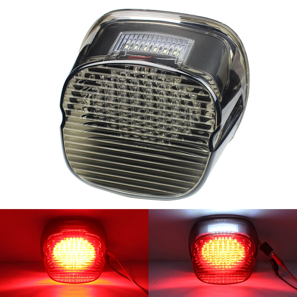 Світлодіодний задний ліхтар Гальмівна лампа Дальнє світло з підсвічуванням номерного знака Світлодіодний задній ліхтар для Sportster/Softail/Touring/Dyna