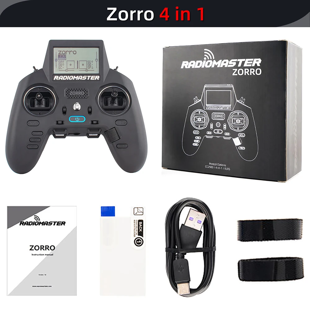 RADIOMASTER ZORRO ELRS 4-in-1 （モード2 ） RadioMaster Zorro 2.4 GHZ RC Controller ELRS CC2500 JP4IN1