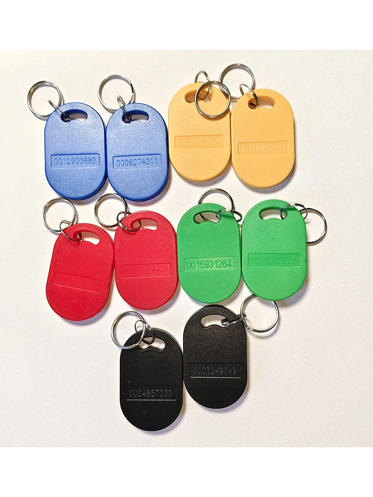 Pack of 100 RFID Key Fob Keychain Tags