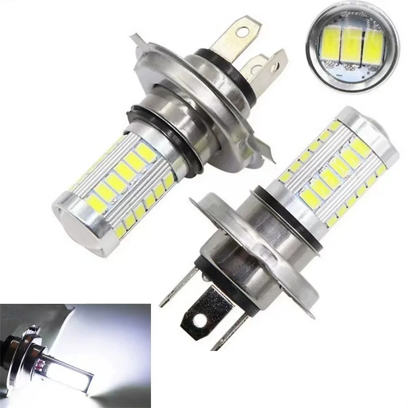 

Горячая Распродажа H4 33SMD светодиодные лампы для мотоциклетных фар 6500 лм K Светодиодные мотоциклетные дневные ходовые фонари для автомобиля