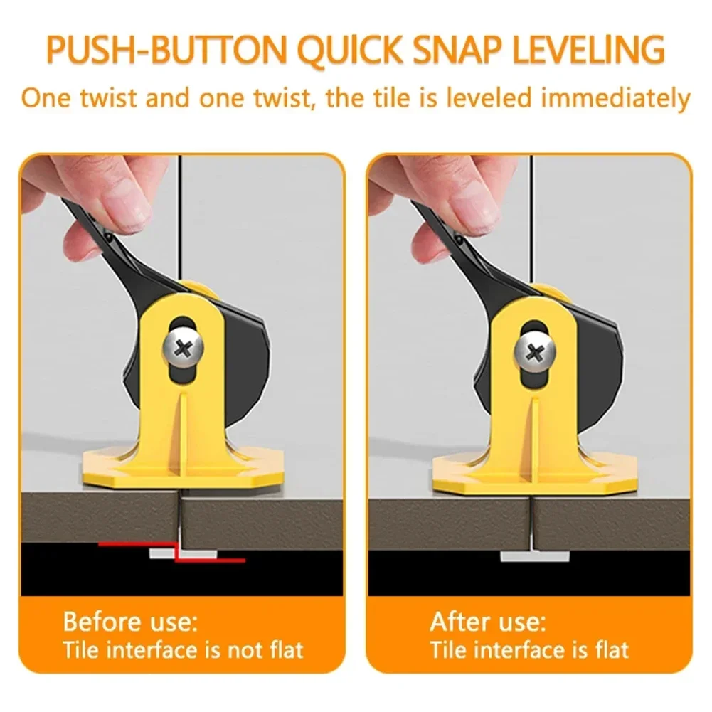 Tile Leveling Adjuster System Tile Leveler Locator for Floors Walls Leveling Reusable System Tools 25pcs