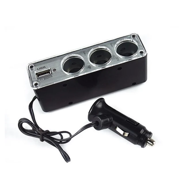 splitter usb per auto, caricabatteria per auto usb c 4 in 1, splitter presa adattatore per accendisigari multi usb 36w con 3 porte usb, adattatore per caricabatteria per auto dual usb tipo