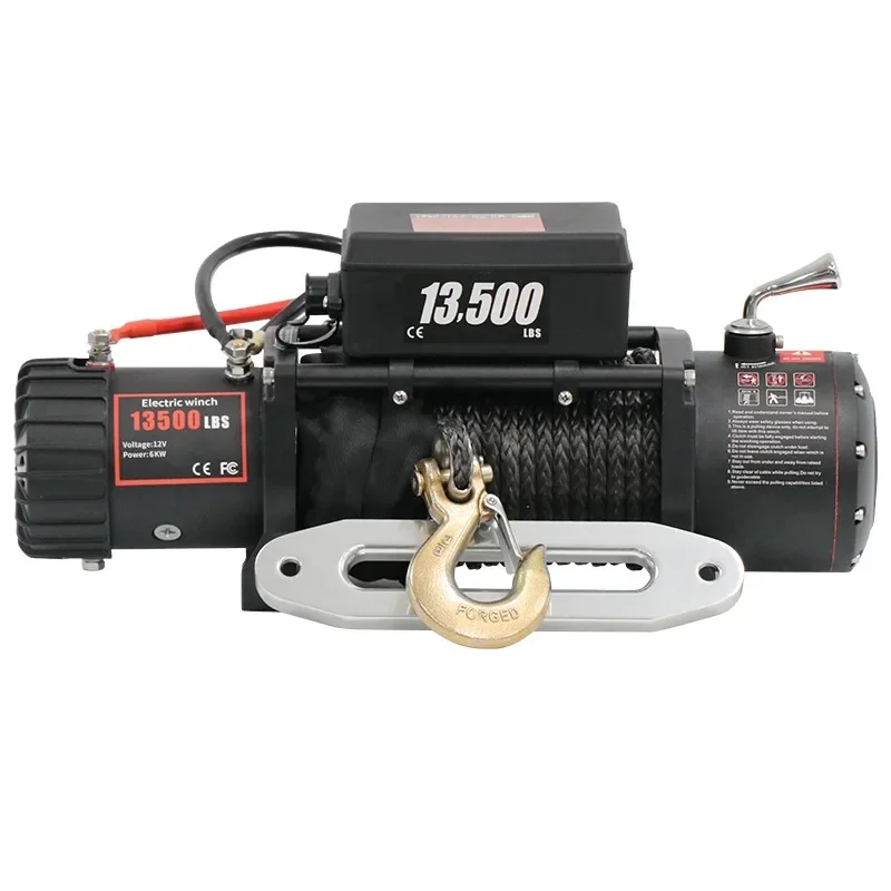 JH 12V 13500LBS Electric Truck Winch Vehicle Mounted Self Rescue Crane for Off-r