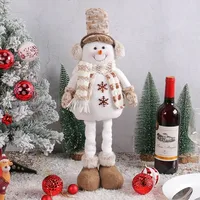 Wholesale Christmas Decorations Factory Doll Knit Deer Santa Claus Expandable Figurine Window Scene Arrangement Ornament 3