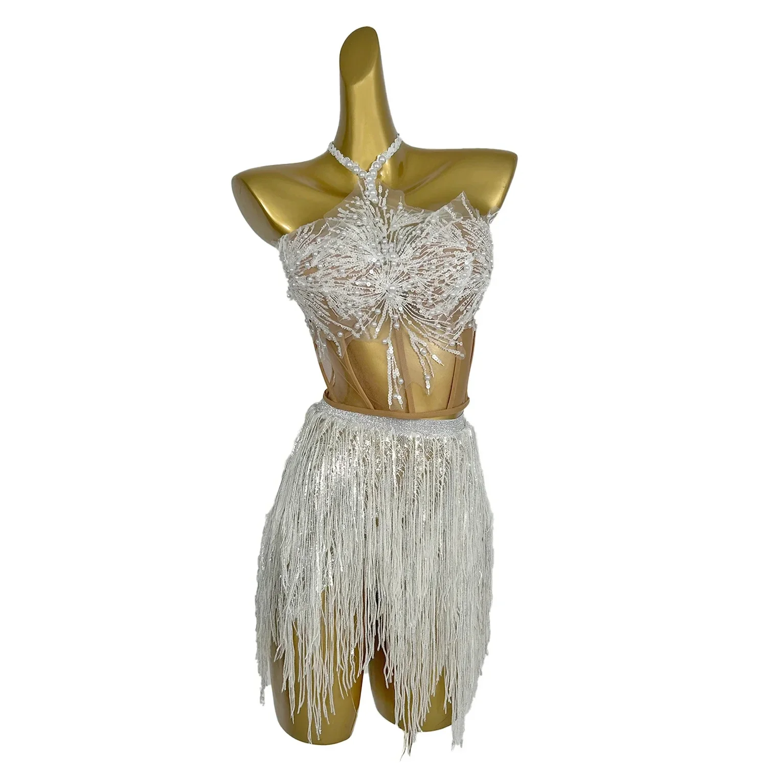 New Backless Tassels Sequin Maxi Women Club Evening Party Elegant Runway Long Dress