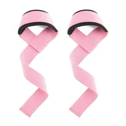 Adjustable Non - Slip Weightlifting Wrist Support Straps for Strength Training and Gym Fitness (CS - PINK)