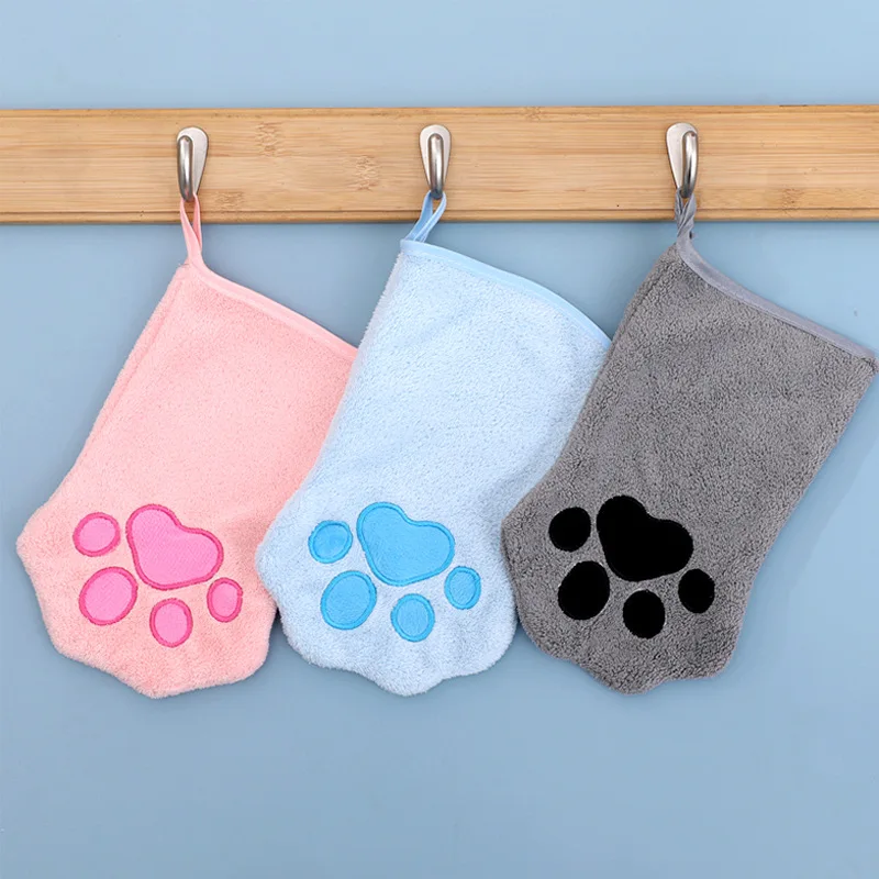 Pet Bath Gloves Microfiber Quick Drying Dog Cat Bathing Towel Soft Double Sided Puppy Kitten Grooming Gloves Pet Supplies 1 pair
