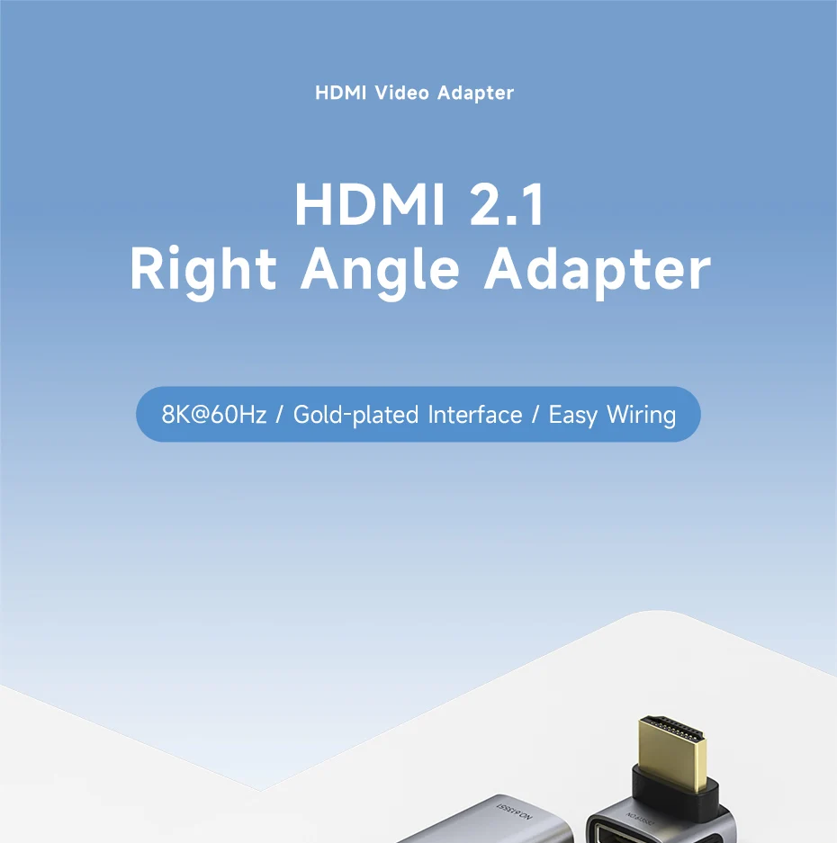 Hagibis HDMI 2.1 Right Angle Adapter 90°