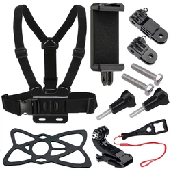 Universal Chest Strap Phone Clip Mount Belt Body Harness for Action Cameras and Smartphones
