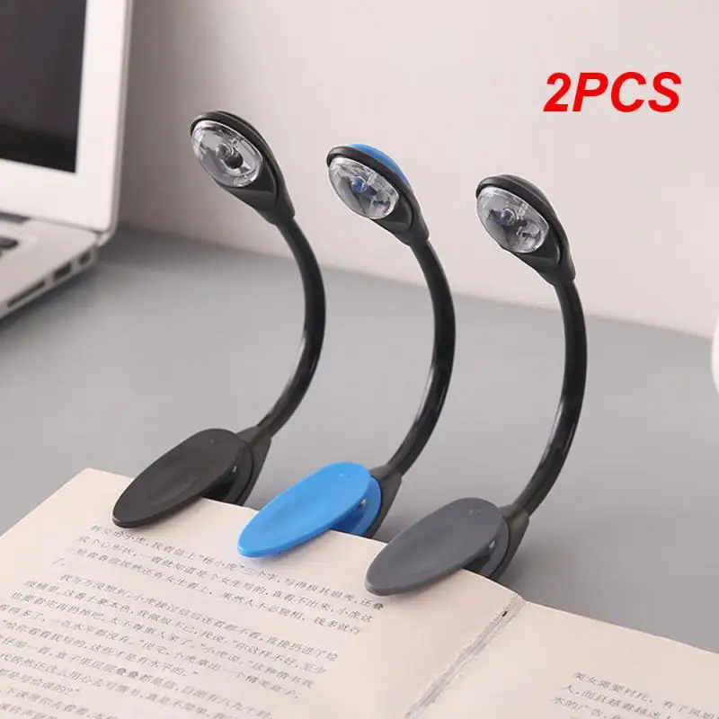 

2PCS USB Rechargeable Reading Book Light With Detachable Flexible Clip Portable Lamp Kindle eBook Readers Night Light Bedroom