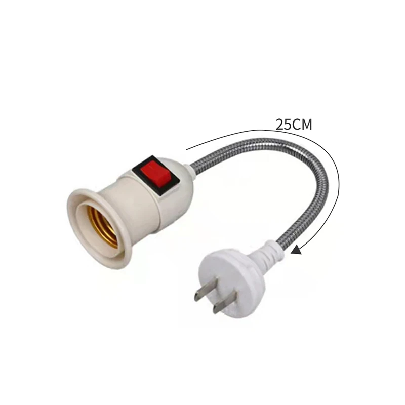 E27 Lamp Base Bulb Holder Light Socket With Switch EU US UK Plug Lamp Holder Energy Saving LED Table Adapter Plug Switch lamp holder lamp bulb holder lamp base