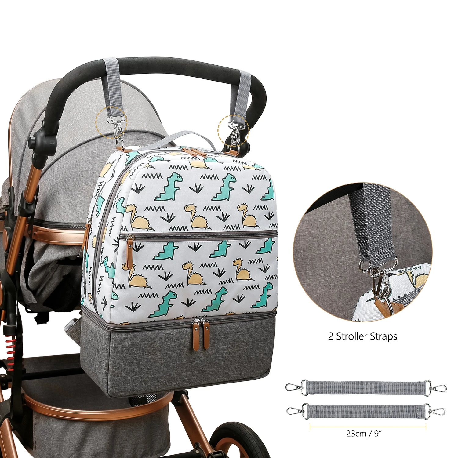 Breast Pump Bag Cooler Compartment for Breast Pump - Middle Size Cooler Bag Double Layer Pumping Bag for Working Outdoor Mom 5