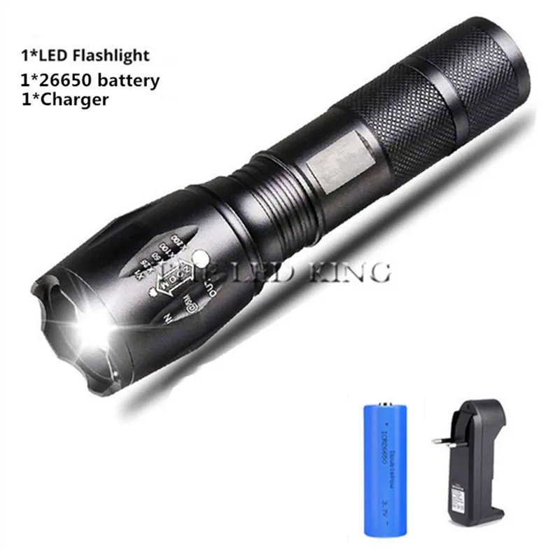 Flashlights XML-T6 V6 LED Flashlight Tactical Flashlight Rechargeable Flashlight Waterproof Torch Use 18650 Battery for Camping keyring torch Flashlights