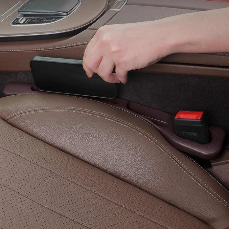 Premium Car Seat Gap Filler and Organizer - Waterproof PU Leather with Dual Slot Design