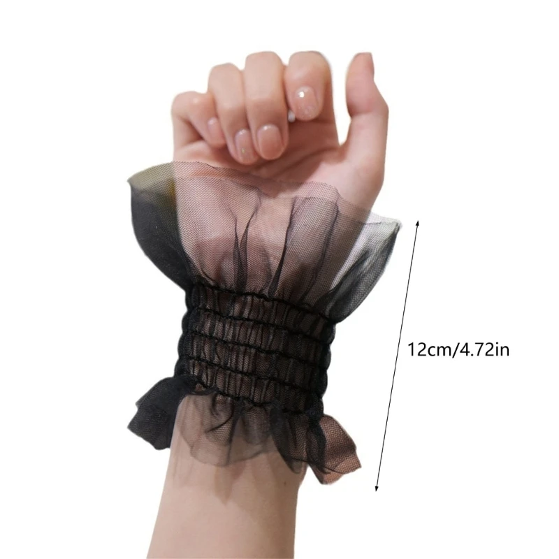 Removable Wrist Warmer Ruffled False Cuffs Lace for Hoodie Sweater Wedding