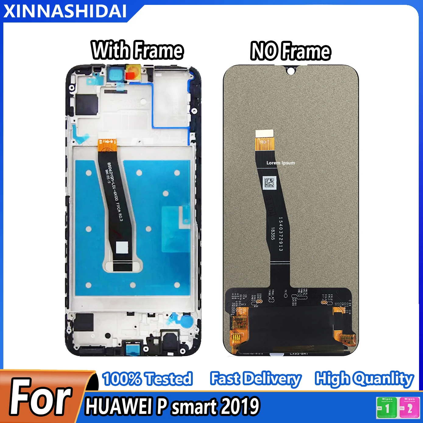 Kit De Remplacement D'écran LCD Pour Huawei P Smart 2019/2020 - Modèles POT-LX1, POT-LX1A, POT-LX1T - Inclut Cadre, Outils Et Verre Trempé
