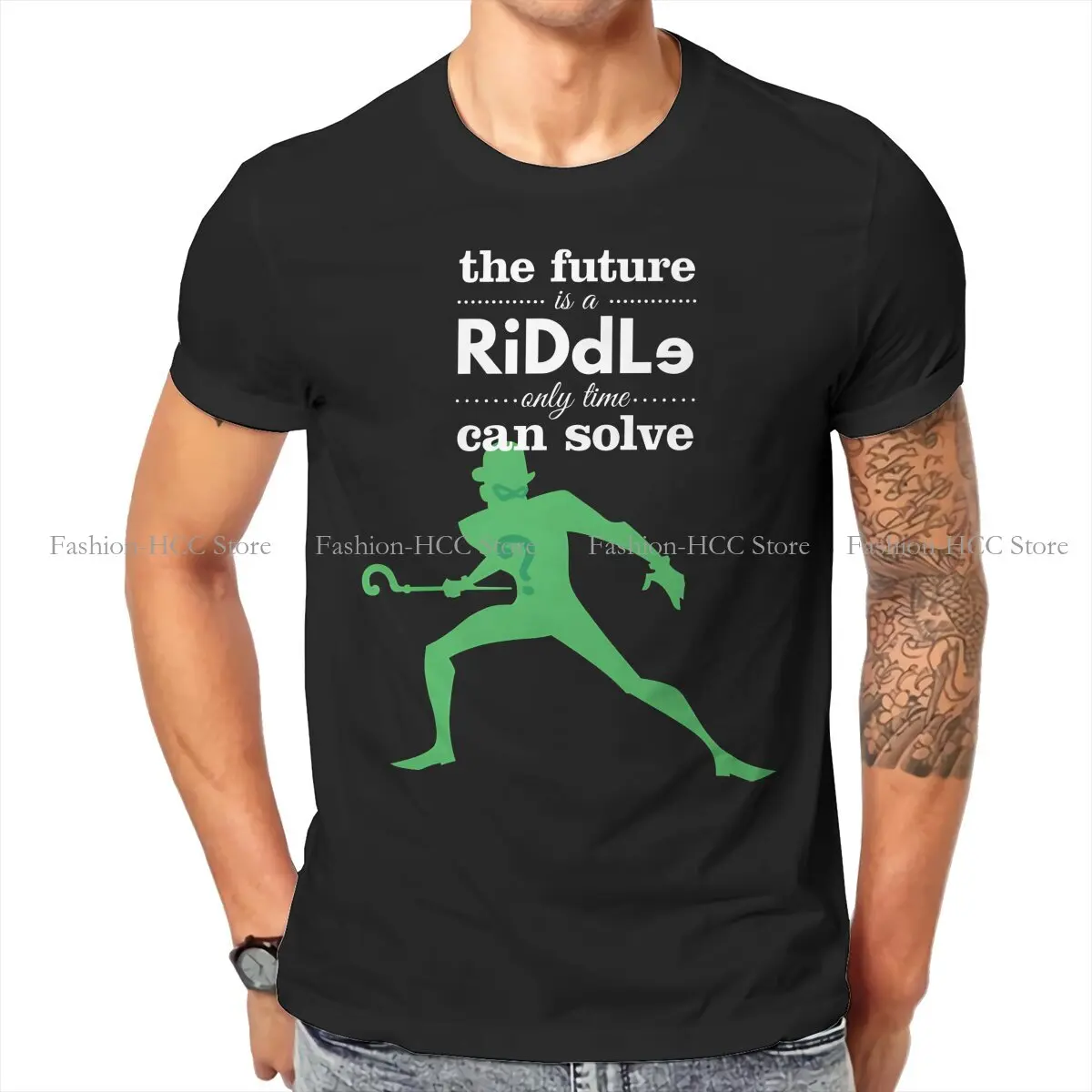 

Hey Riddle Riddle TShirt for Men The Future Is A Riddle Basic Summer Tee T Shirt High Quality Trendy