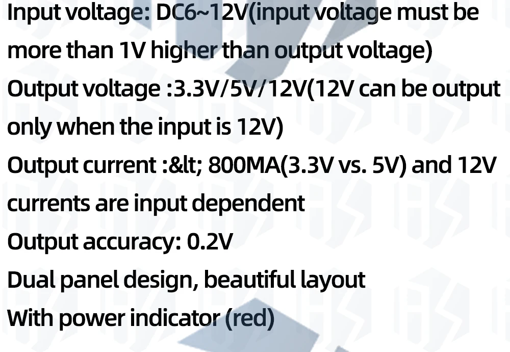 1~10PCS Leistungsmodul 3,3V 5V 12V Mehrkanal-Ausgangsspannungswandlungsmodul DC-DC12V zu 3,3V 5V 12V – Detail 4