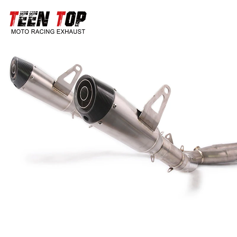 Full System Motorcycle Exhaust Modified Muffler Titanium Alloy Front Middle Link Pipe For Kawasaki Z1000 Z1000SX 2010 - 2019 - Image 2