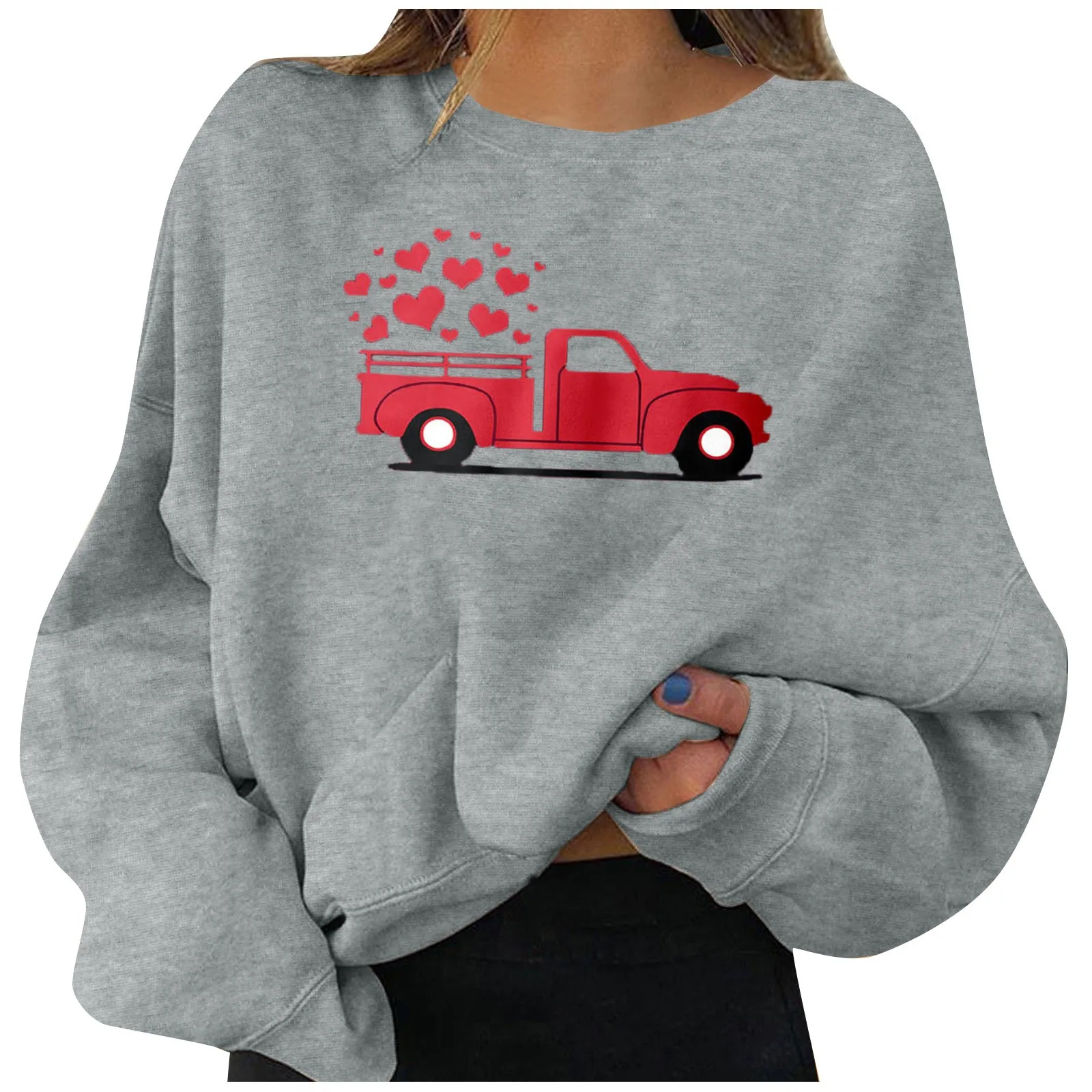 2023 Printed Sweatshirts for Girls Casual Loose Hoodie Fleece Tops for Women Fashion Sweater New Autumn