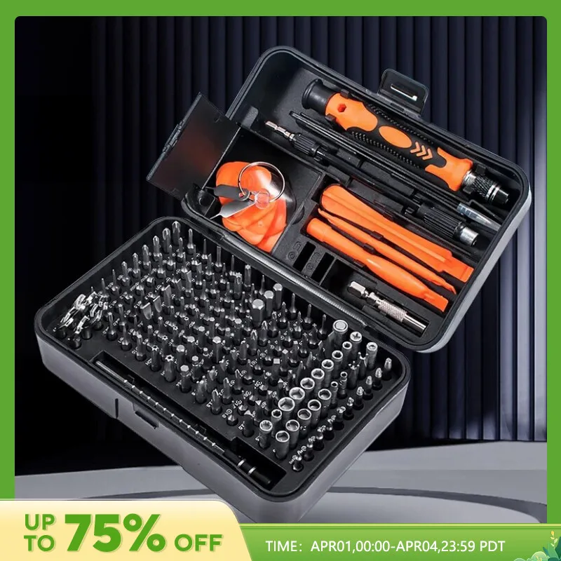 170 in 1 스크루 드라이버 세트, 정밀 Torx 육각 나사 비트 조합 키트, 가정용 소형 전자 제품 수리 수공구 