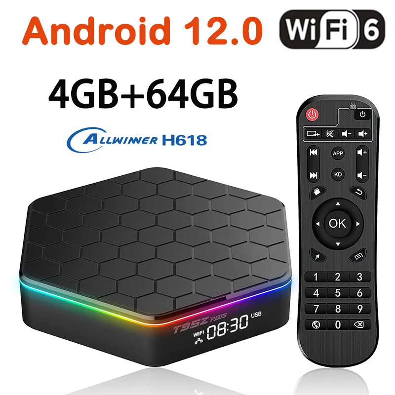 2023 T95Z Plus Android 12 Smart TV Box H618 2,4G и 5G двухдиапазонный Wifi Wifi6 BT 5,0 TVBOX 6k 3D мультимедийный плеер T95 декодер