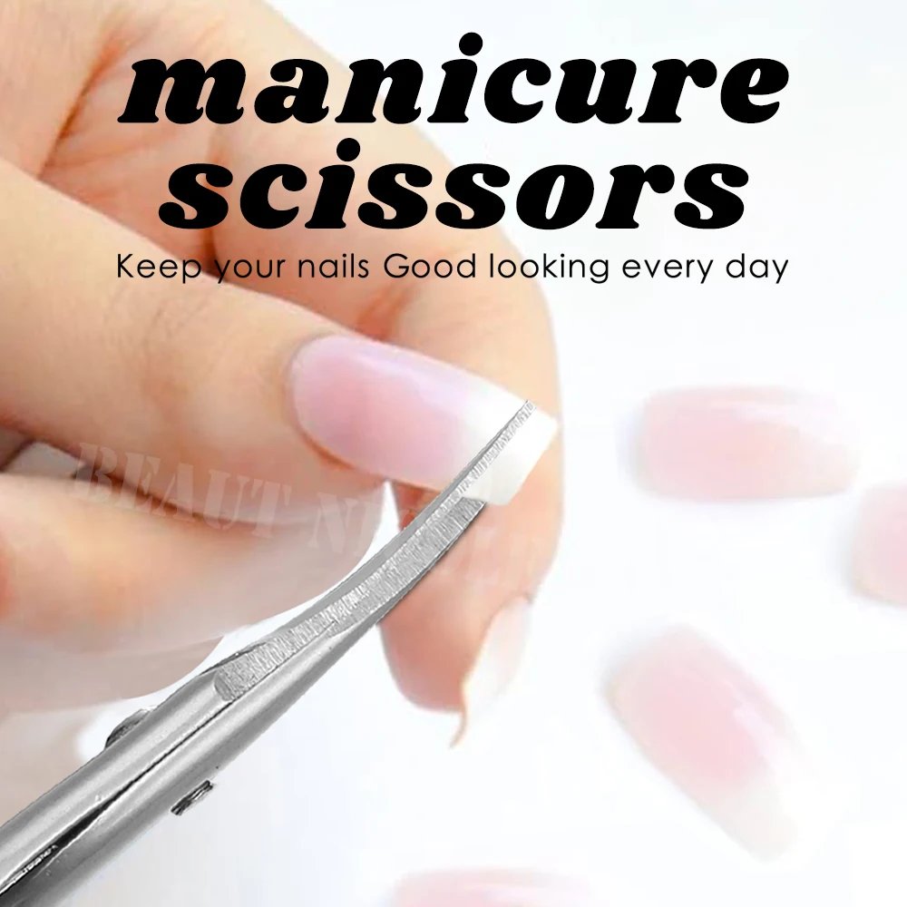 Nail Cutter Scissors Eyebrows Eyelash Multi-purpose Curved Blade Manicure Pedicure Fingernail Toenail Clipper 1Pcs nail scissors set nail clipper set nail care kit manicure pedicure kit manicure nail clipper set manicure sets manicure set nail clippers kit nail clipper nail clippers toe nail clipper