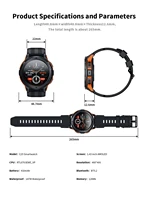 for Ulefone Armor 27T Pro 26 Ultra 25T Pro 24 23 Smart Watches Screen 1.43" 1ATM Waterproof Heart Rate Monitor Sports Smartwatch 2