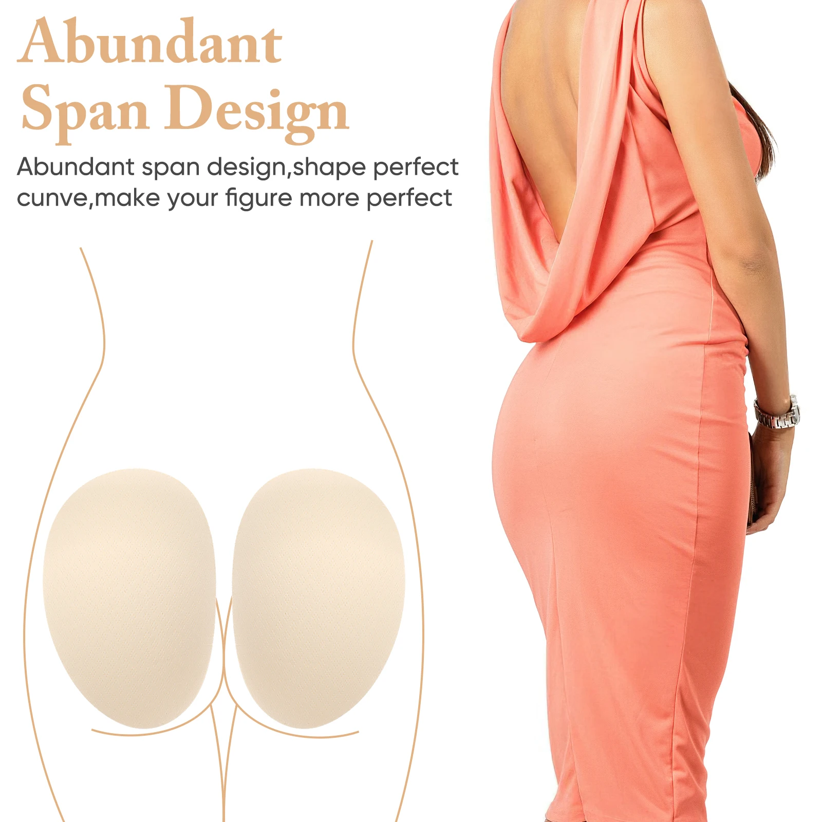 Cuscinetti Per Travestimento In Silicone Medicale, Solleva E Modella I Glutei – Imbottito E Camouflage, Taglia M