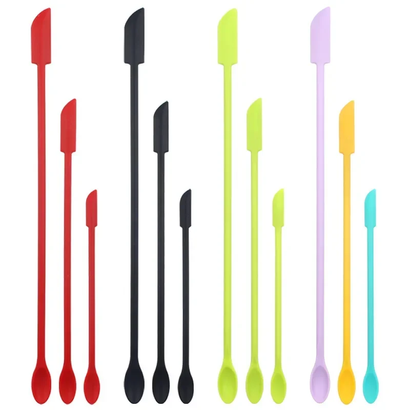 Cosmetic Bottle Silicone Mini Scraper Three Piece Set Baking Double End Two In One Spatula Jam Bottle Scraper Spoon Set Cosmetic Bottle Silicone Mini Scraper Three Piece Set Baking Double End Two In One Spatula Jam Bottle Scraper Spoon Set