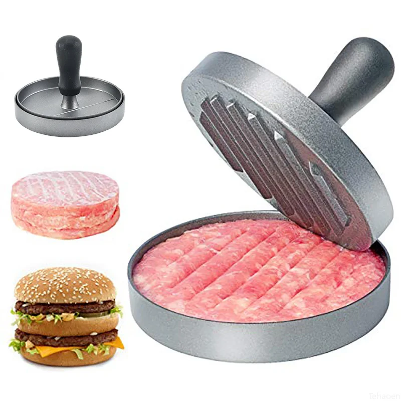 Burger Press Round Hamburger Mold Aluminum Alloy Hamburguer Meat Beef BBQ Smash Burger Press For Cutlets Kitchen Food Mold