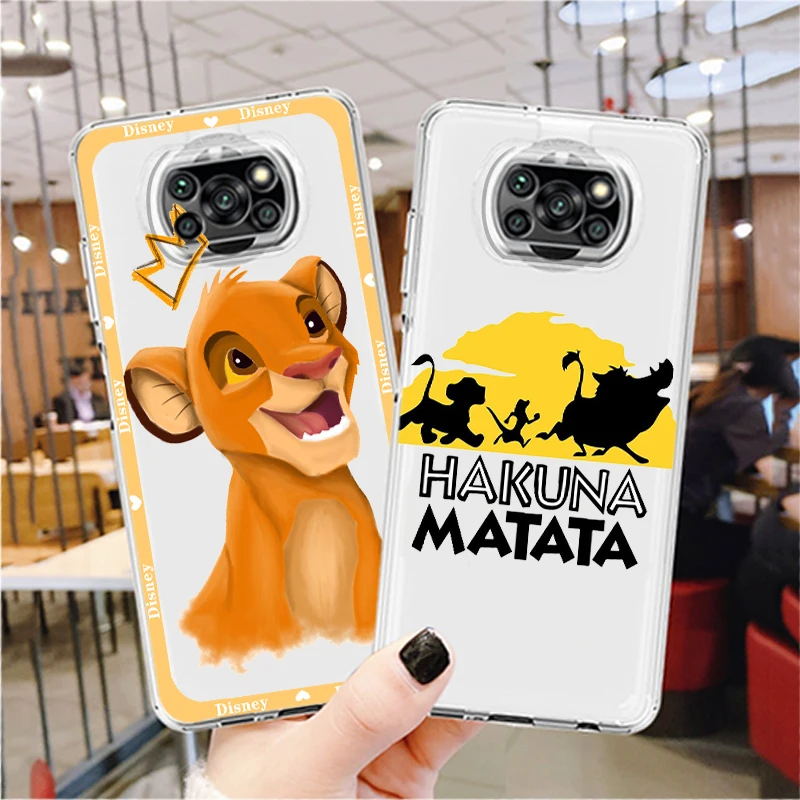 Custodia Per Telefono Trasparente Disney The Lion King Art Per Xiaomi Mi Poco X5 X4 X3 Nfc F4 F3 Gt M5 M5S M4 M3 Pro C50 C40 5G Cover