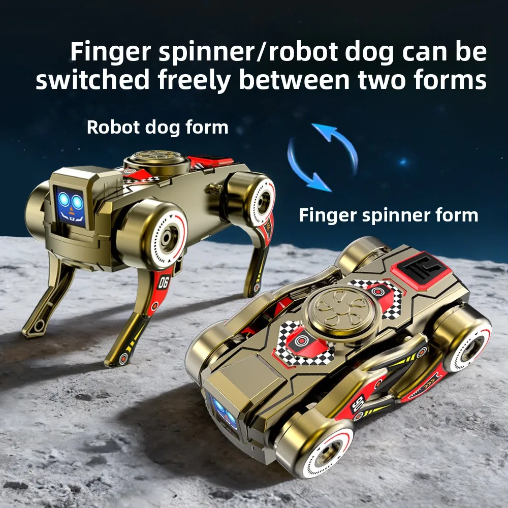Transformative Robot Dog Fidget Spinner - Sensory Stress Relief Toy for Adults
