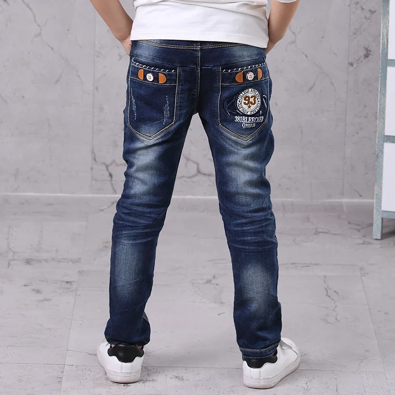 IENENS Kids Boys Jeans Baby Clothes Classic Pants Children Denim Clothing Boy Casual Bowboy Long Trousers 5-13Y kids pants boys jeans