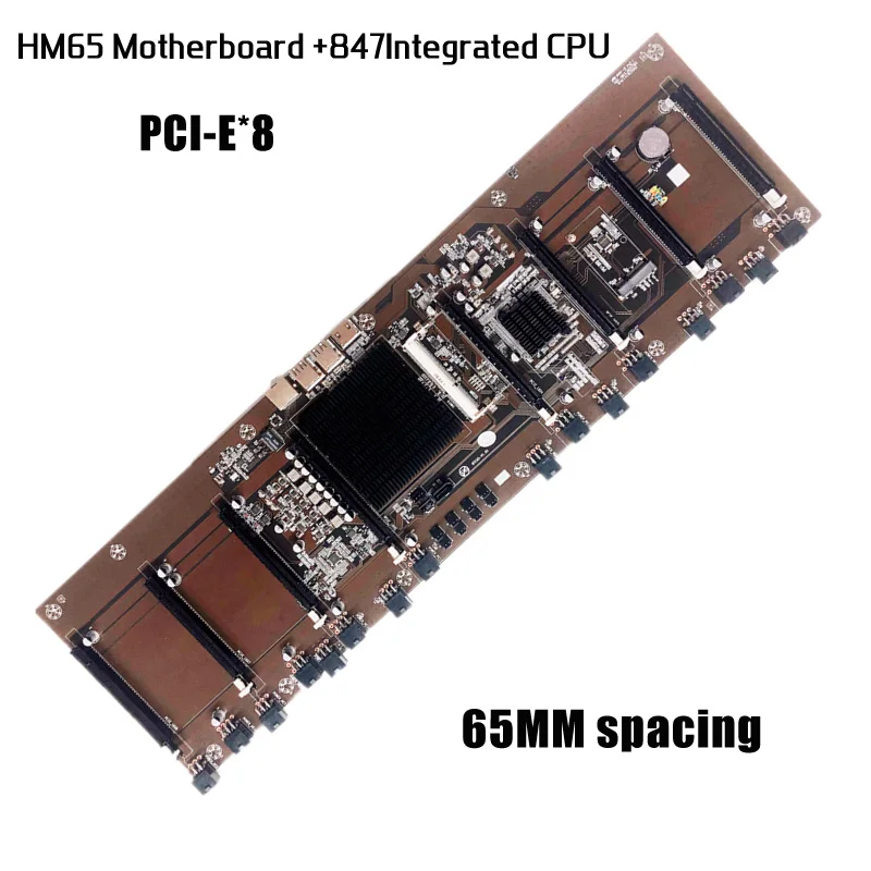 

8 gpu mining motherboard, mining motherboard, crypto ethereum, bitcoin, sin riserless hm65, compatible with 1066/1333/1600mhz