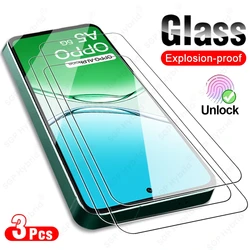 3 - Pack 9H Tempered Glass Screen Protectors - Full Coverage and Scratch - Resistant Film - Oppo A5i Pro 4G (Transparent)
