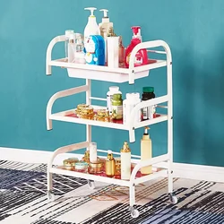 Fashion Trolley Cosmetologist Multi-layer Rolling Cart Mobile Pulley Tool Trolley With Stable Load-bearing Salon Organizer