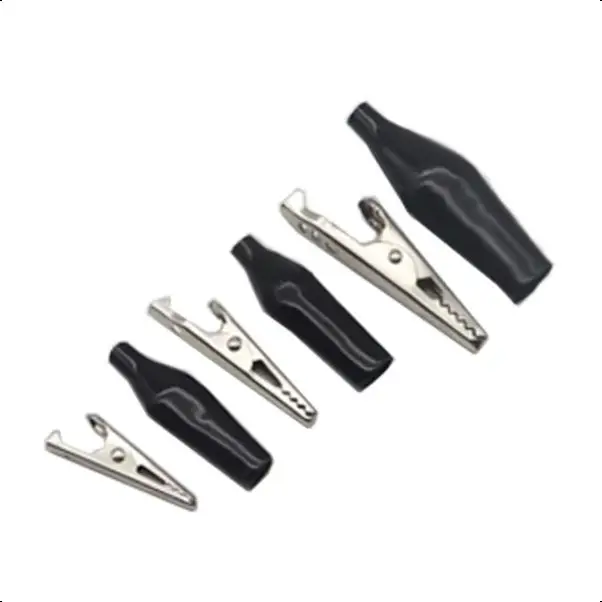 【10PCS】28MM 35MM 45MM Metal Alligator Clip Crocodile Electrical Clamp Testing Probe Meter Black Red with Plastic