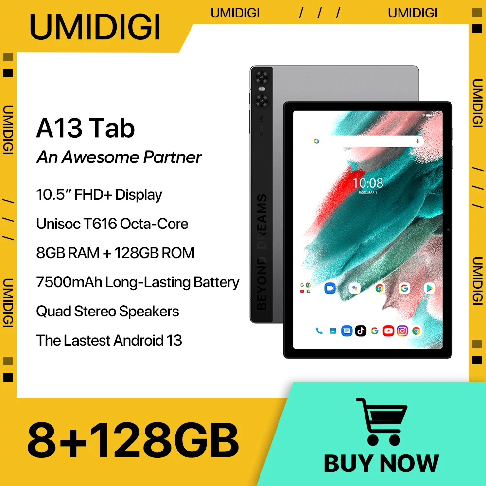 UMIDIGI A13 Tab Android 13 8+8GB 128GB(1TB Expand) 10.51