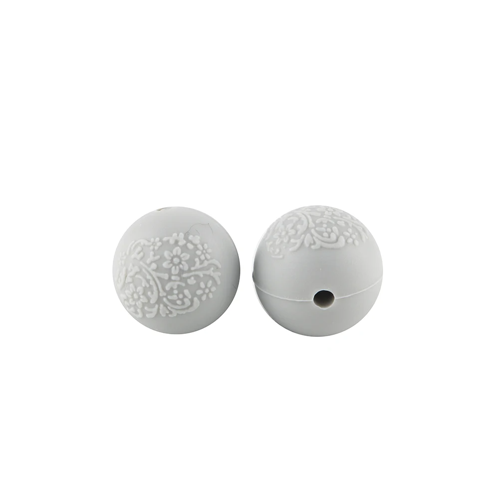 Set of 10 Embossed Silicone Craft Balls - 15mm