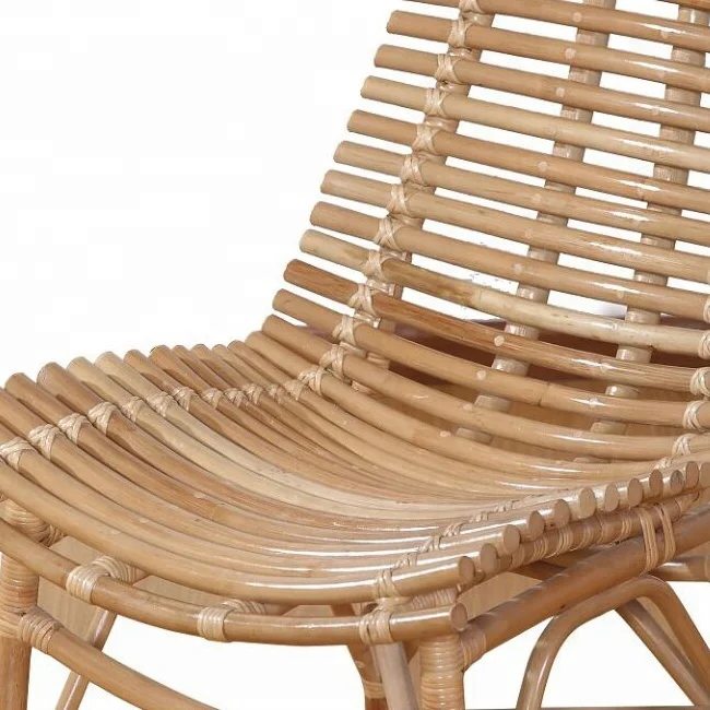 Indoor Natural Leisure Chair Indonesia Rattan Woven Dining Wicker Coffee Chair