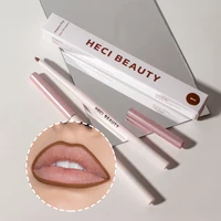 Slim Lip Pencil With Brush Long-Lasting Plumping Y2k Matte Lip Makeup Cosmetic High Pigment Silky Natural Nude Brown Lip Liner P 2