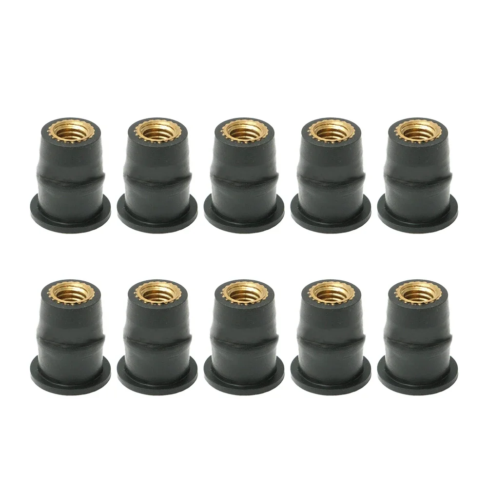 M5 M6 5/6mm Metric Rubber Well Nuts Windscreen Windshield Fairing Cowl 10/20pcs For Honda For Suzuki Auto Motorbike Off-road auto fasteners auto accessories motorcycle fasteners motorcycle accessories car accessories
